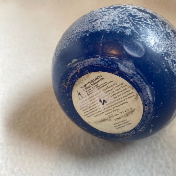 Vance Kitira Ivory Timber Pear Shaped Candle Handcrafted New W/Tag Holiday - Picture 5 of 7